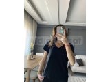 Siyah V yaka t-shirt